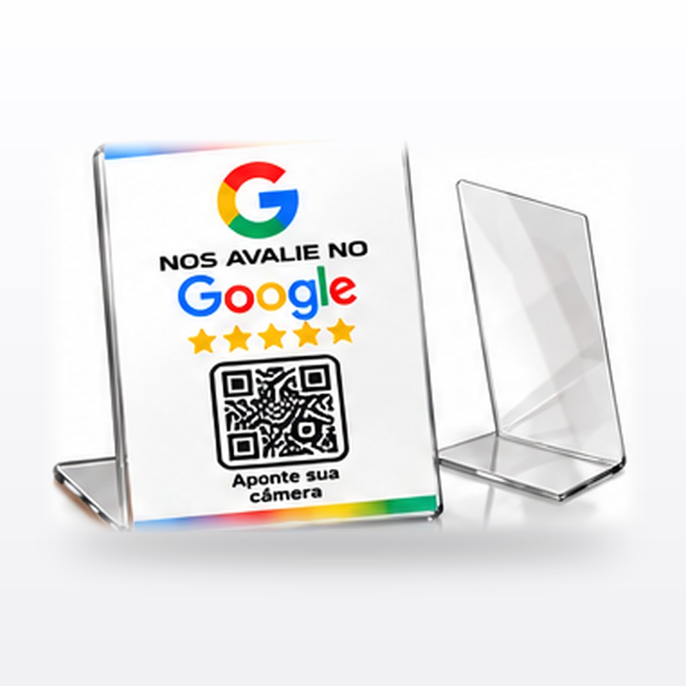 Placa A6 em “L” — Somente QR Code